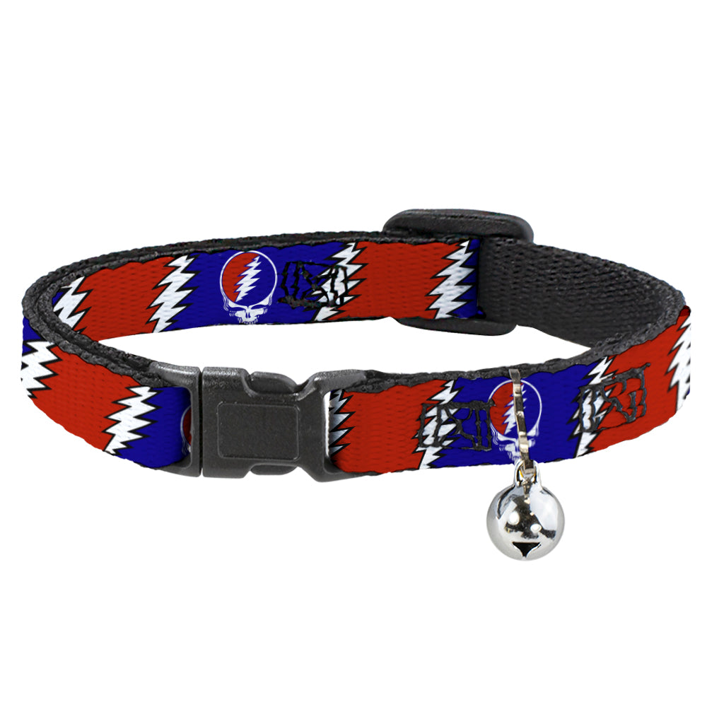Grateful Dead Steal Your Face with Lightning Bolt Cat Collar