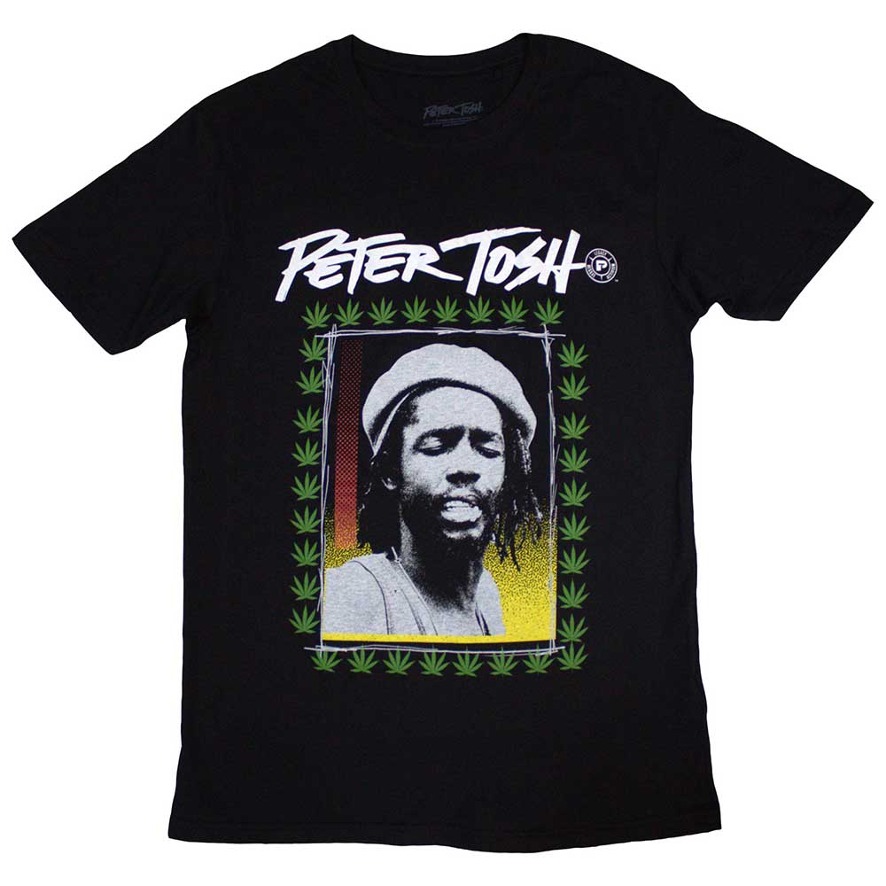 Peter Tosh Leaf Frame Mens T Shirt Officially Licensed