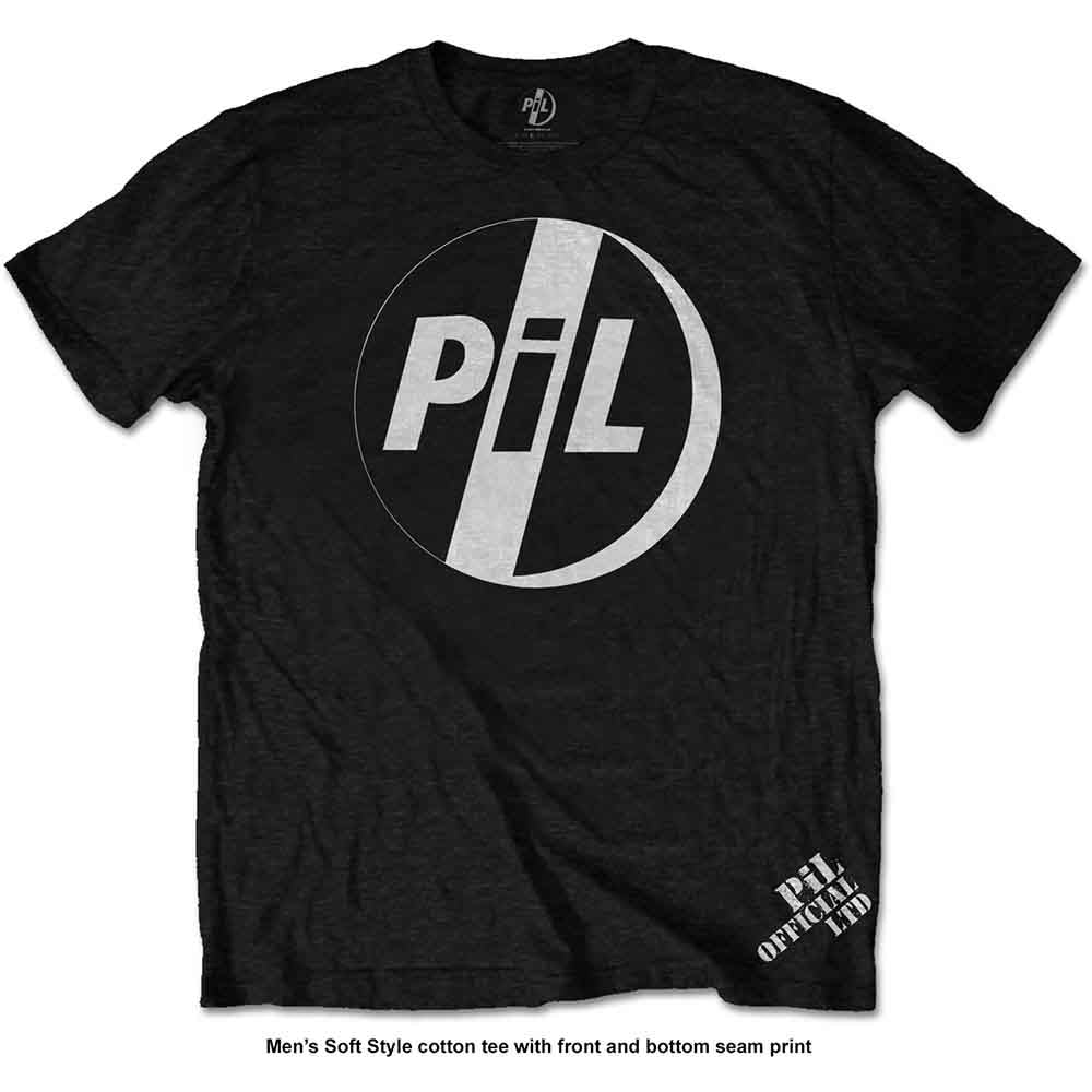 PIL (Public Image Ltd) White Logo Mens T Shirt Officially Licensed