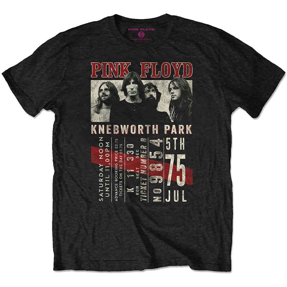 Pink Floyd Knebworth '75 Mens T Shirt Officially Licensed
