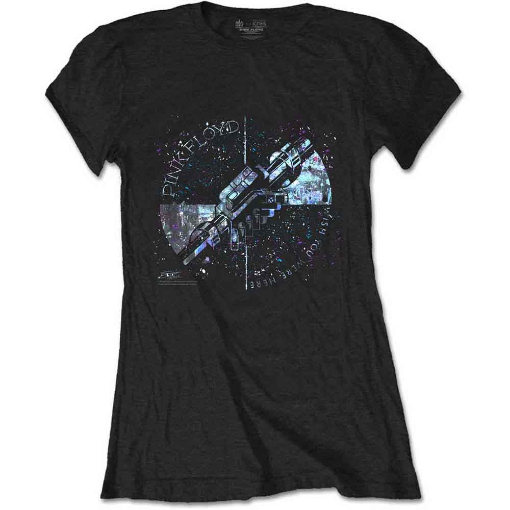 Pink Floyd Machine Greeting Blue Womens T Shirt Officially Licensed