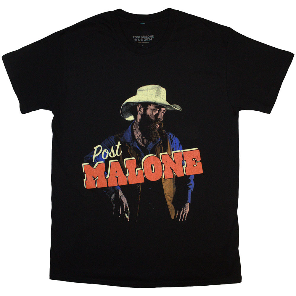 Post Malone Cowboy Mens T Shirt Black – Rock Band Merch