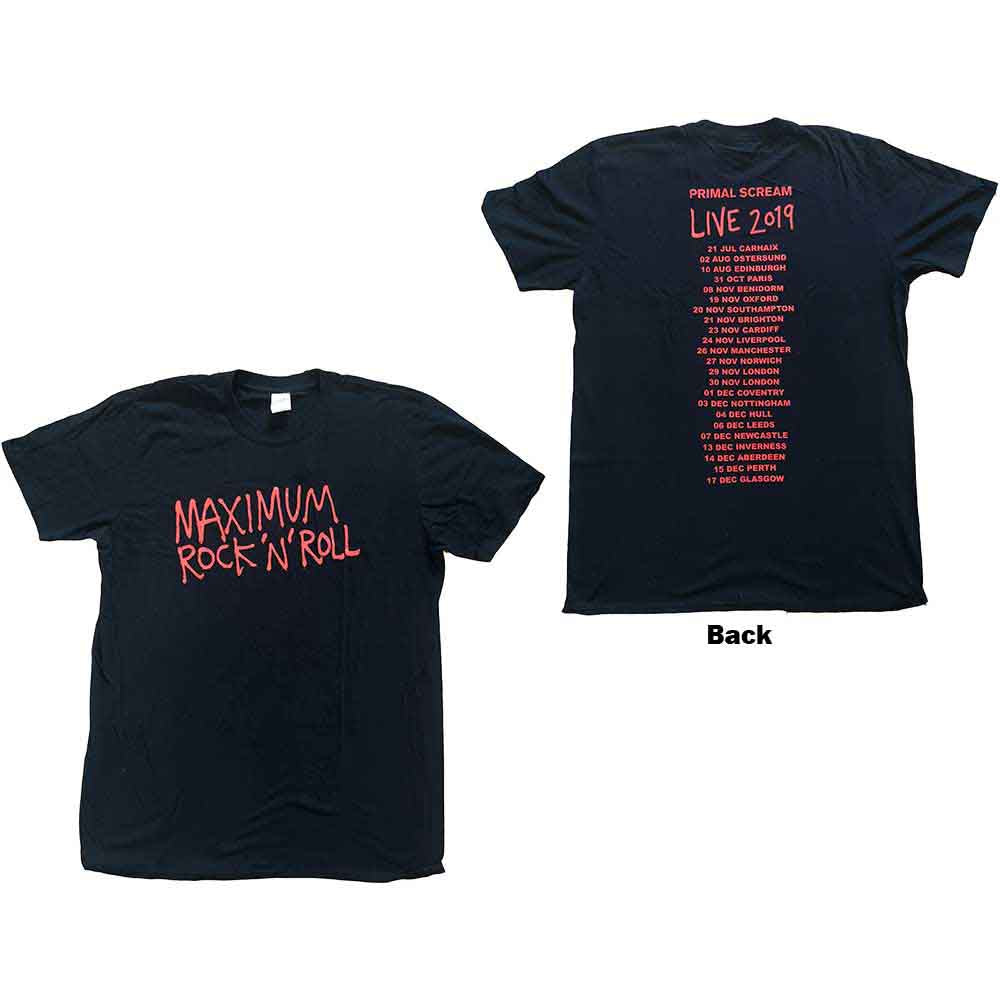 Primal Scream Maximum RnR Mens T Shirt Officially Licensed