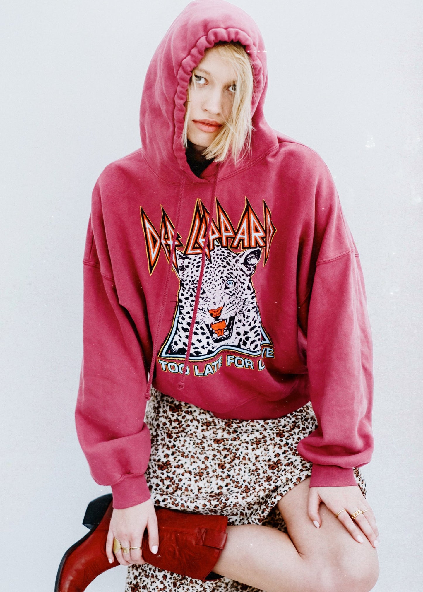 Def Leppard Too Late For Love Oversized Womens Hoodie by Daydreamer LA