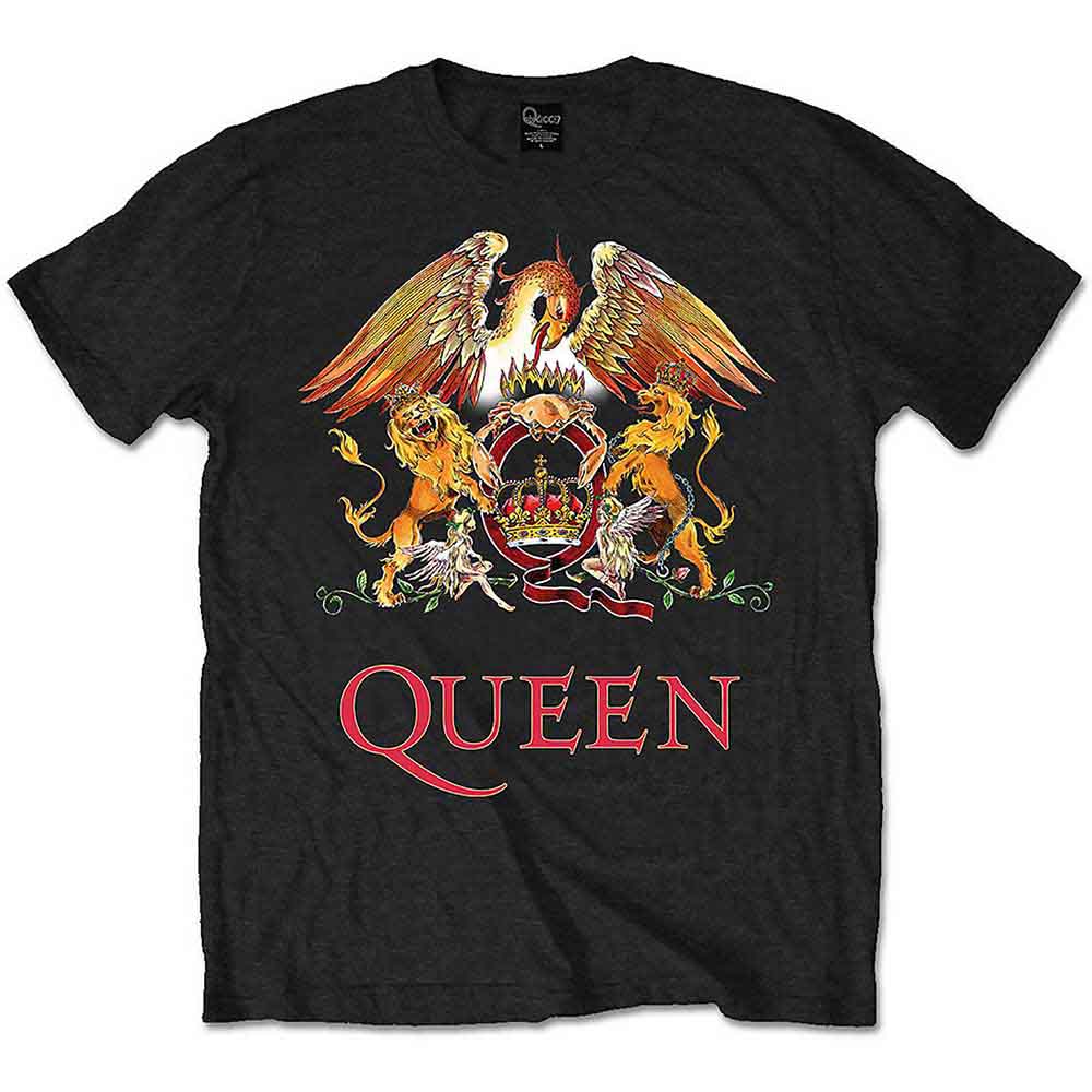 Queen Classic Crest Mens T Shirt Officially Licensed