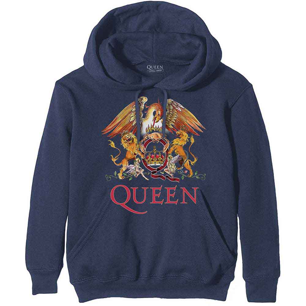 Queen Classic Crest Hoodie Sweatshirt Officially Licensed