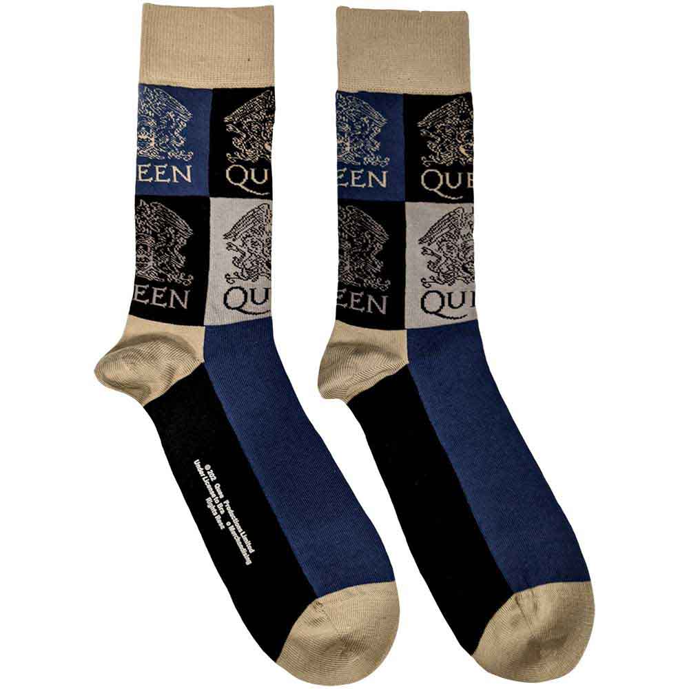 Queen Crest Blocks Socks Officially Licensed