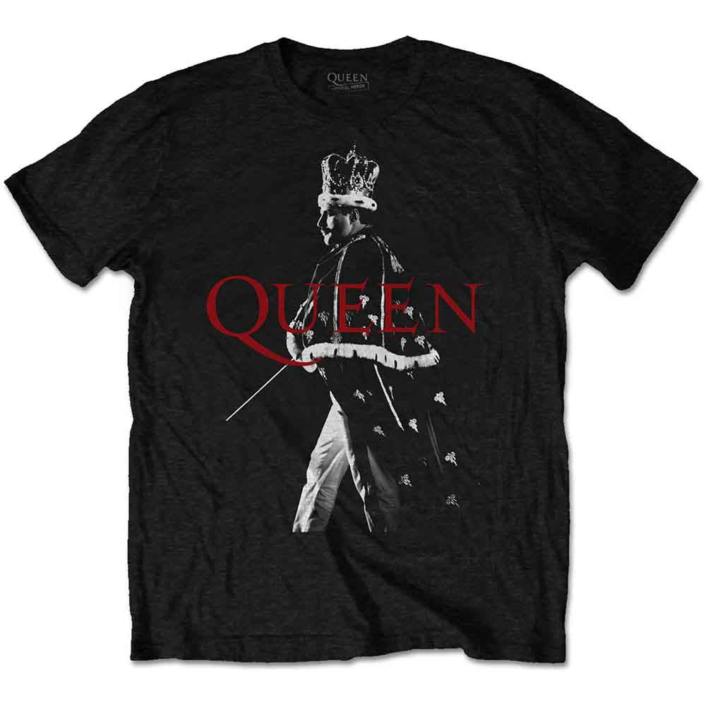 Queen Freddie Crown Mens T Shirt Officially Licensed