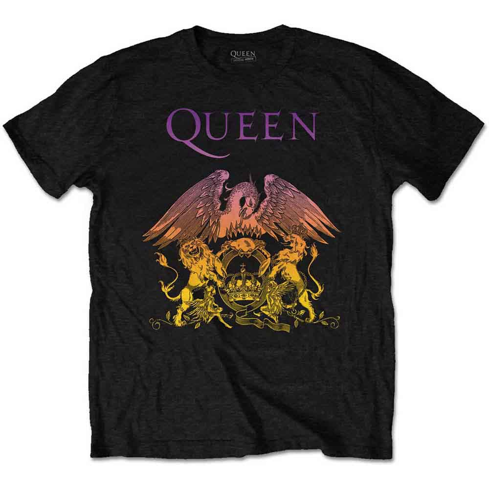Queen Gradient Crest Mens T Shirt Officially Licensed