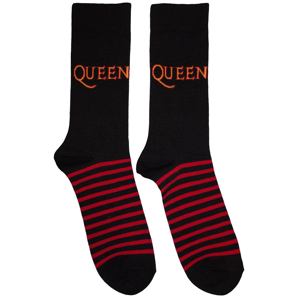 Queen Logo & Stripes Socks Officially Licensed