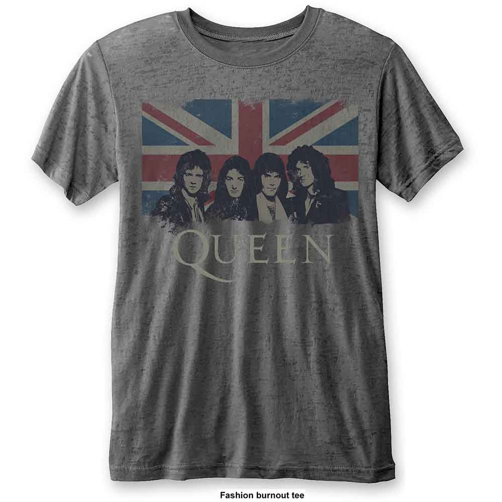 Queen Vintage Union Jack Mens T Shirt Officially Licensed