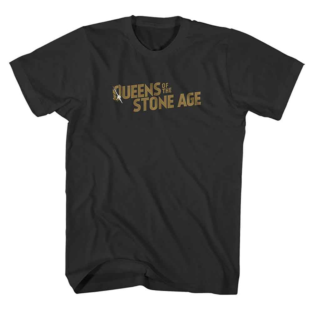 Queens Of The Stone Age Bullet Shot Logo Mens T Shirt Officially Licensed