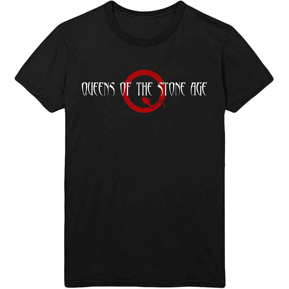 Queens Of The Stone Age Text Logo T Shirt Black Officially Licensed