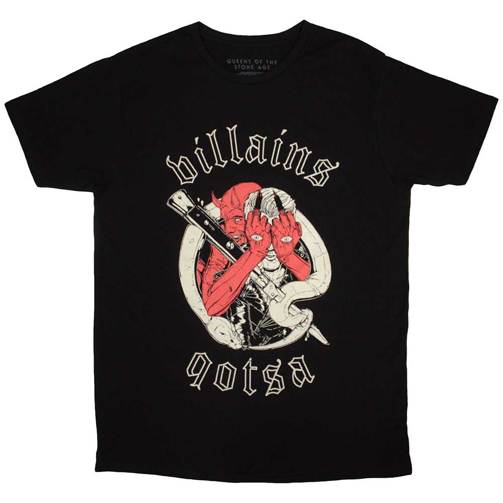 Queens Of The Stone Age Villains T Shirt Black Officially Licensed