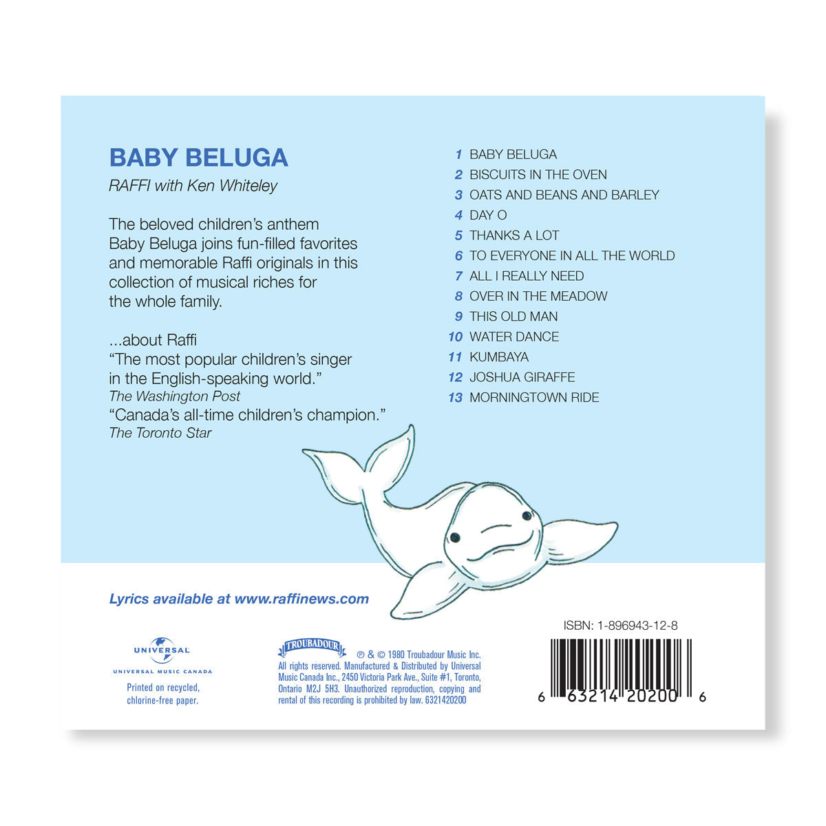Baby Beluga (Album) Music CD
