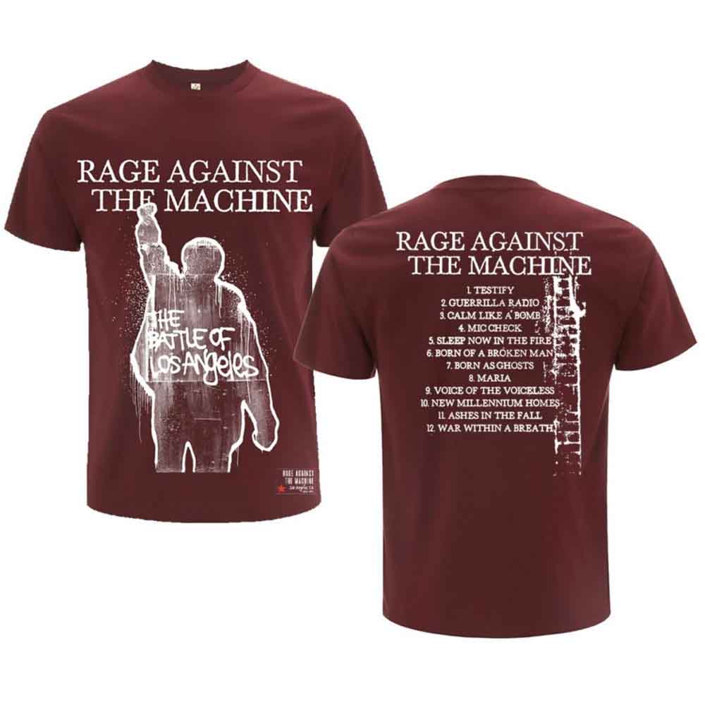 Rage Against The Machine BOLA Album Cover T Shirt Red Officially Licensed