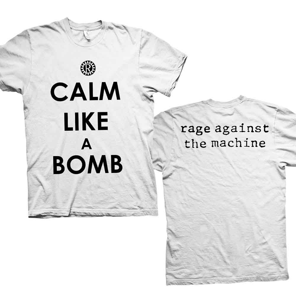 Rage Against The Machine Calm Like A Bomb T Shirt White Officially Licensed