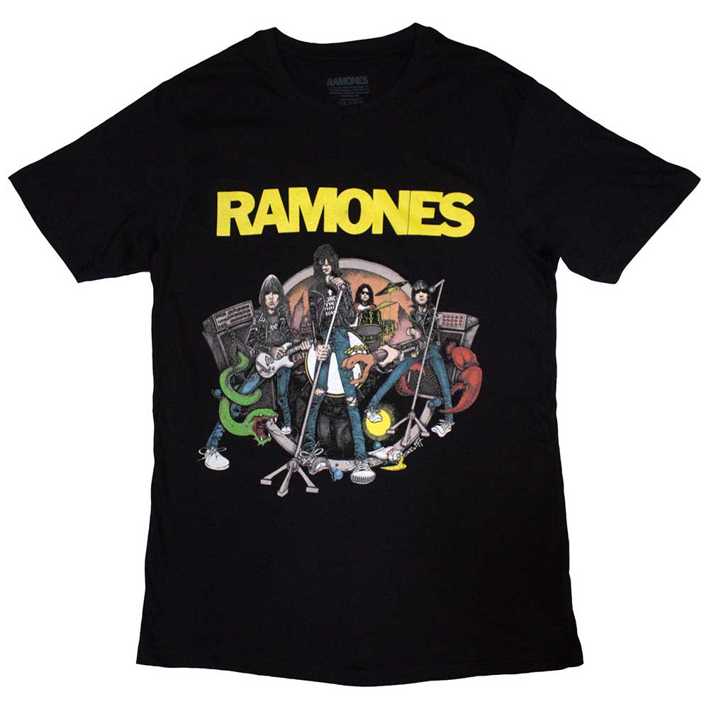 Ramones Cartoon Band Mens T Shirt Officially Licensed