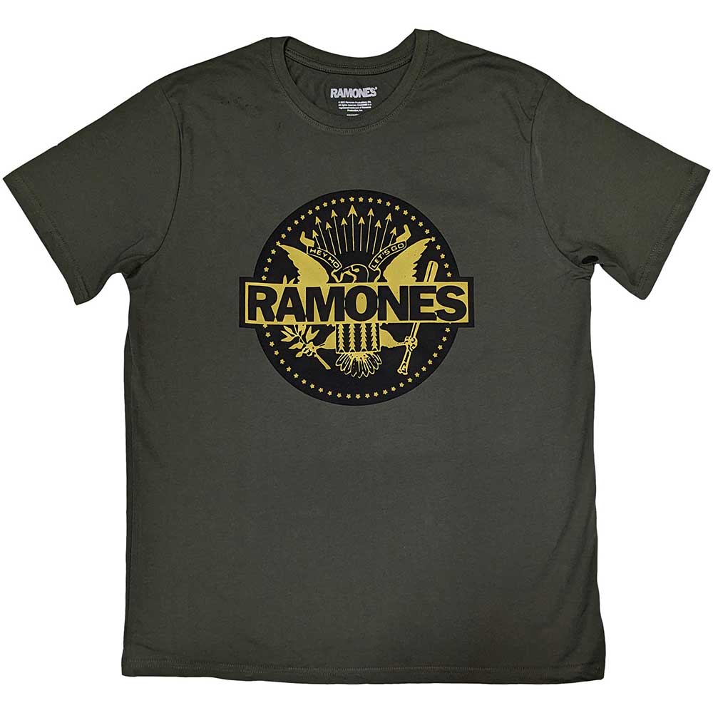 Ramones Gold Seal Mens T Shirt Officially Licensed