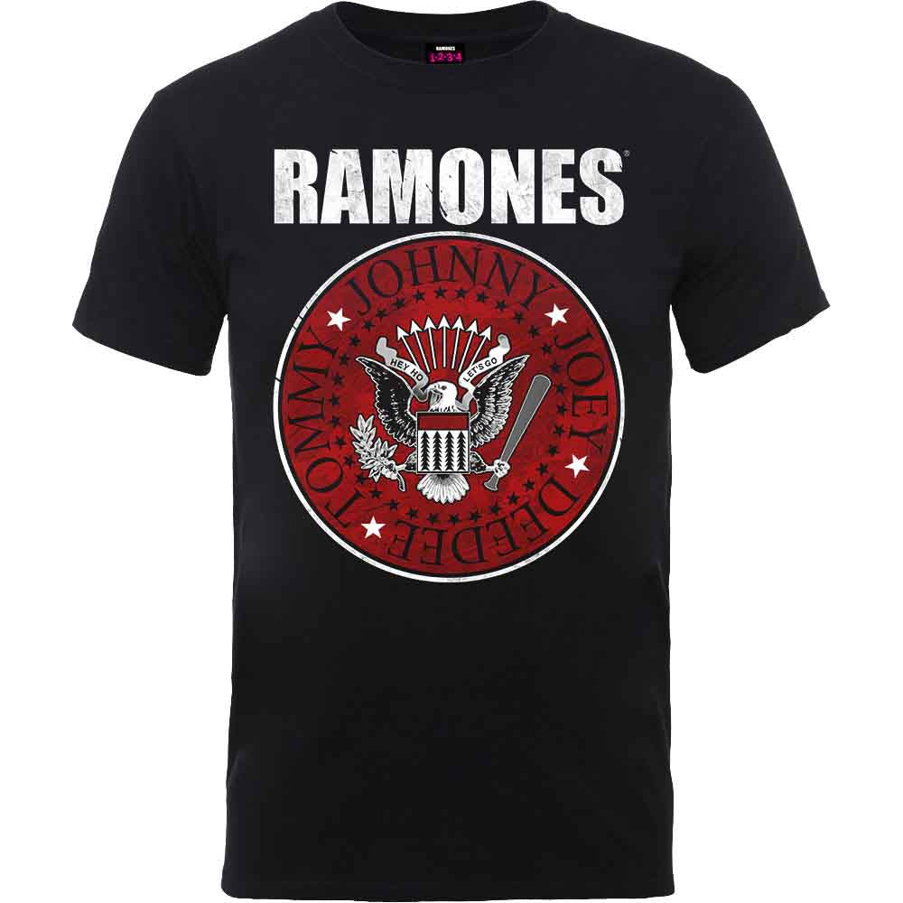 Ramones Red Fill Seal Mens T Shirt Officially Licensed