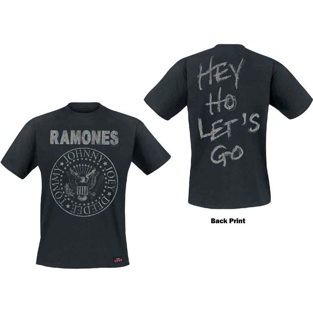 Ramones Seal Hey Ho Mens T Shirt Officially Licensed