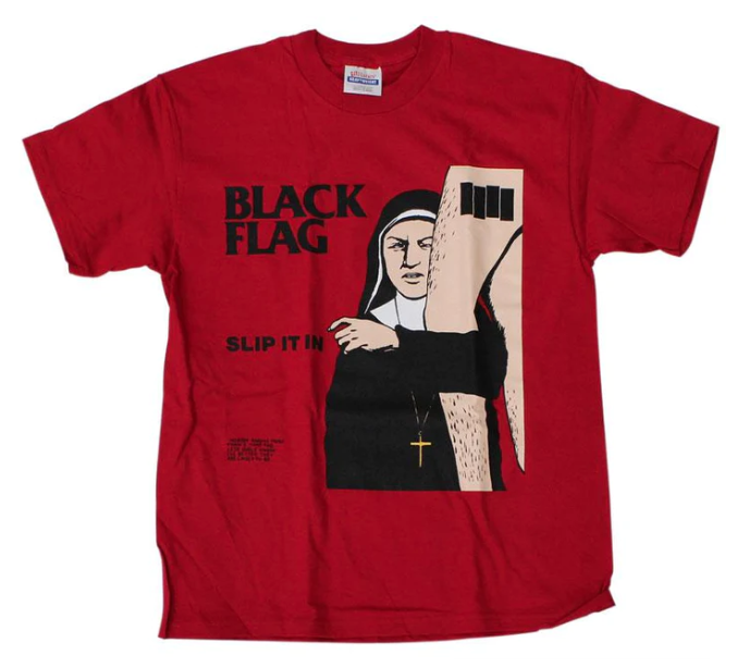 Black Flag Slip it in Mens T Shirt Officially Licensed