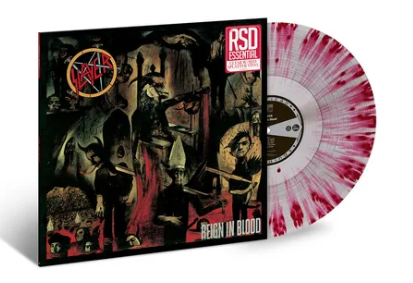 SLAYER Reign In Blood RSD Clear Red Splatter Vinyl Record