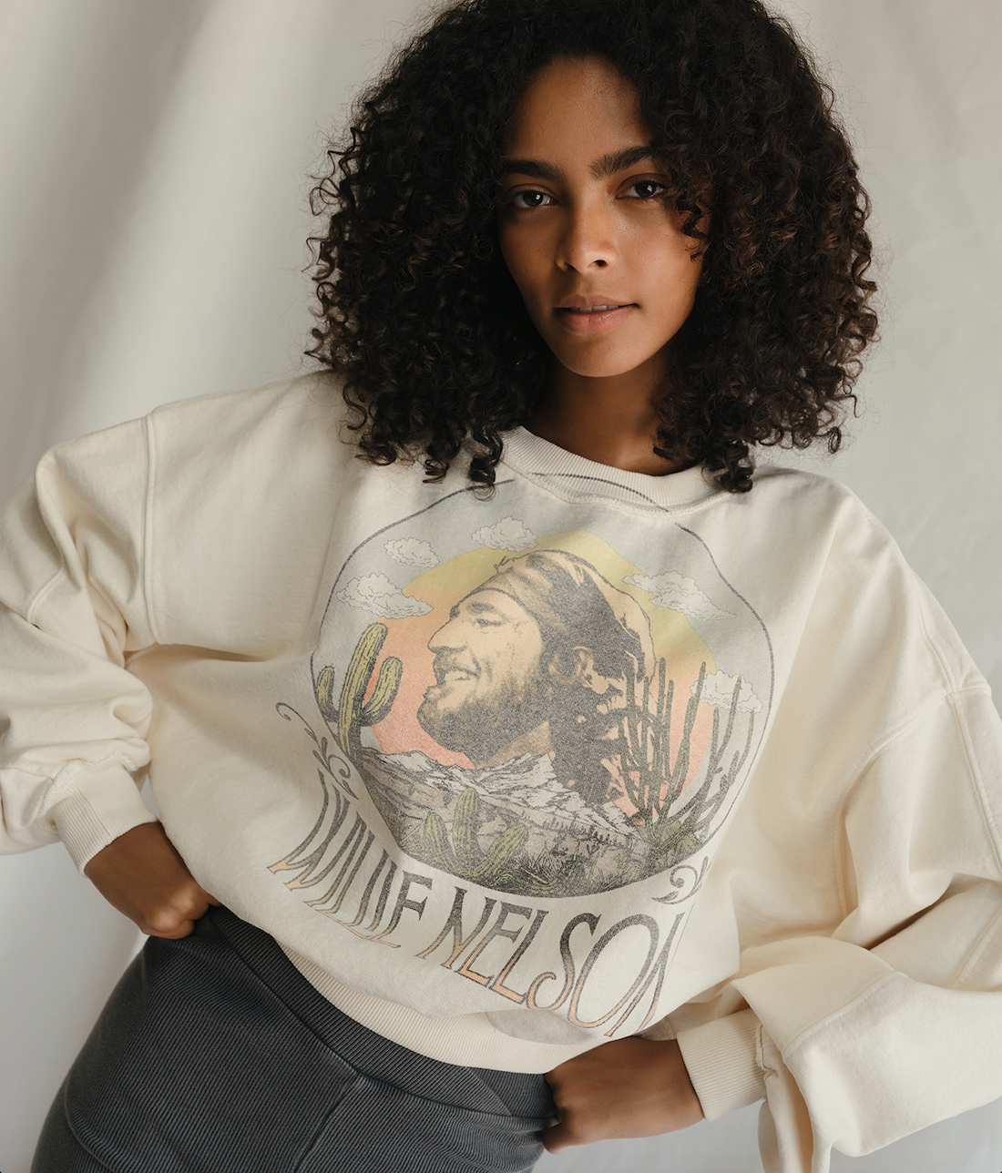 Willie Nelson Riders In The Sky Womens Sweatshirt