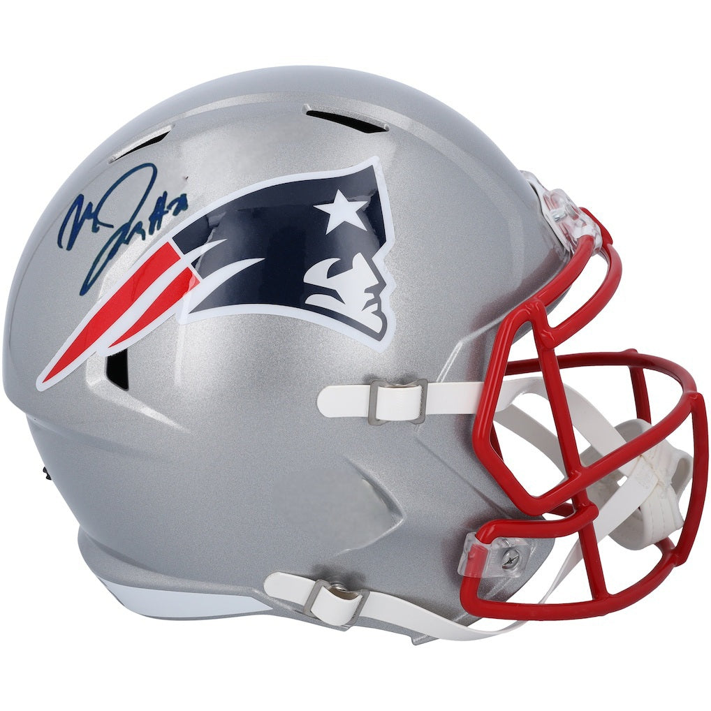 Marcus Jones New England Patriots Autographed Speed Replica Helmet