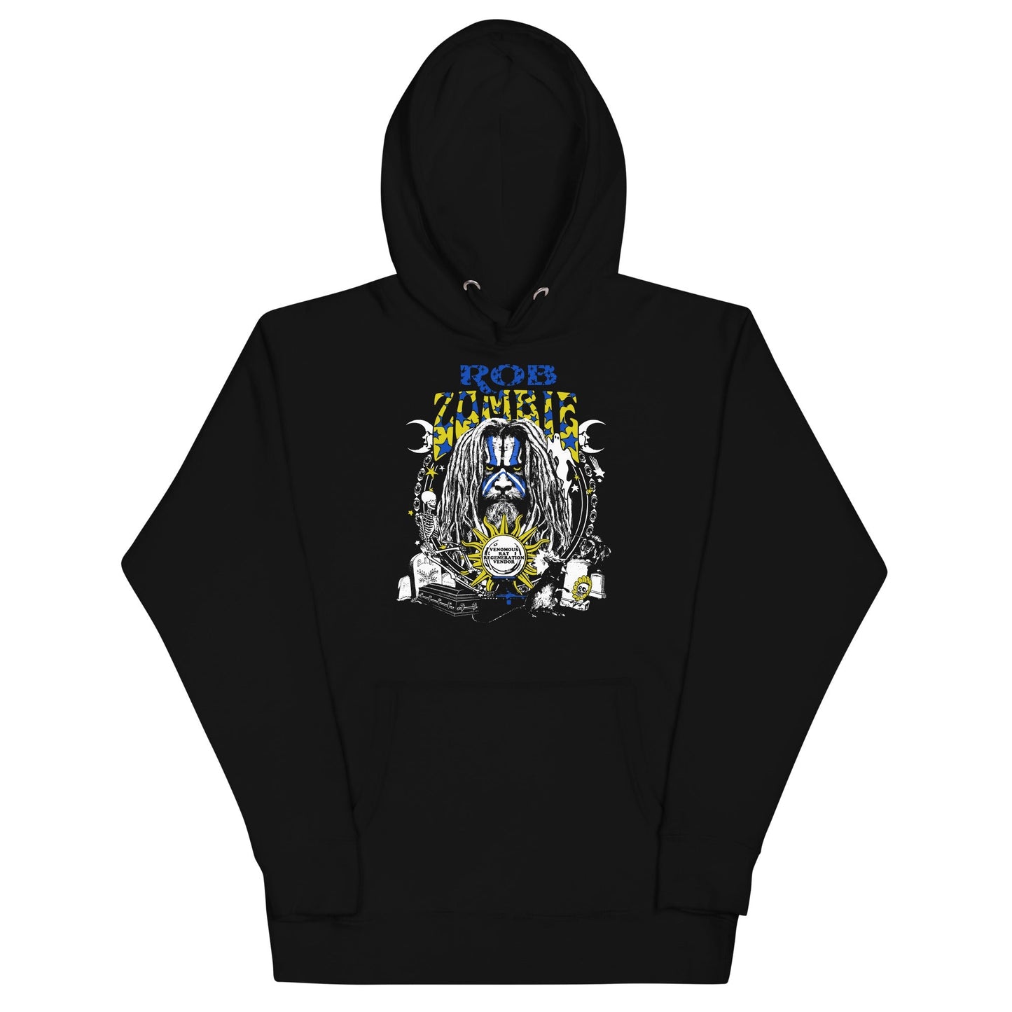 Rob Zombie Venemous Rat Mens Officially Licensed Hoodie Black