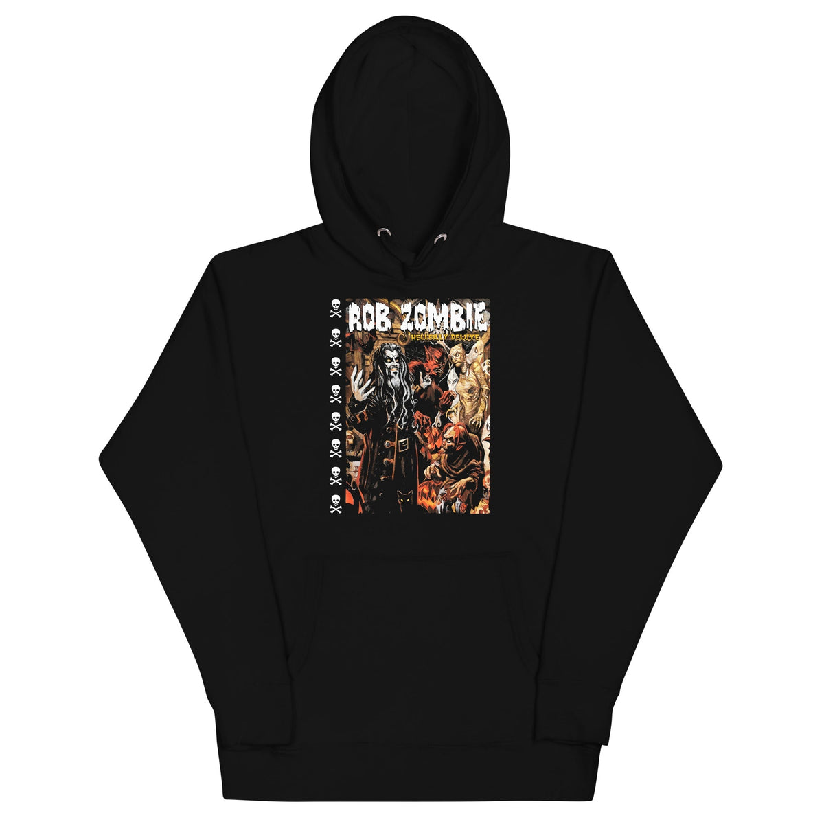 Rob Zombie Hellbilly Mural Mens Officially Licensed Hoodie Black