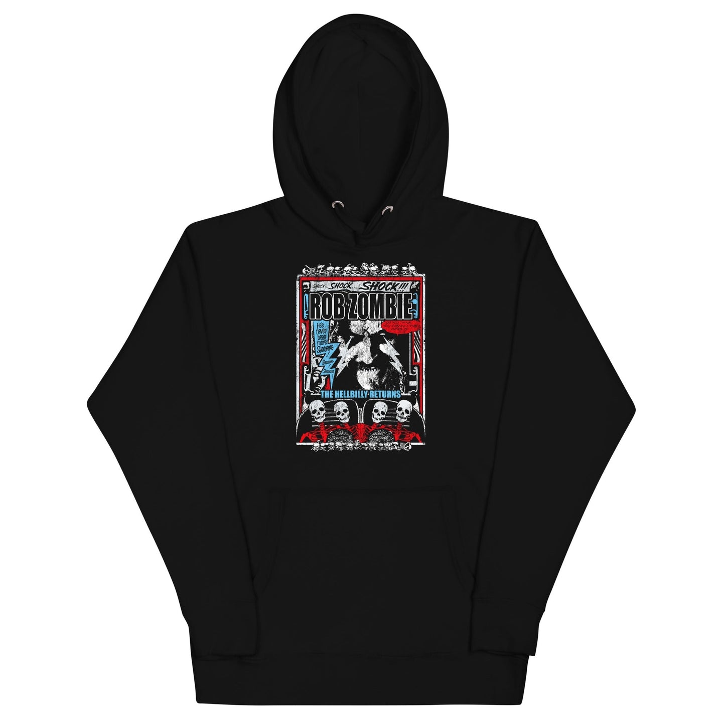 Rob Zombie Comic Book Mens Officially Licensed Hoodie Black