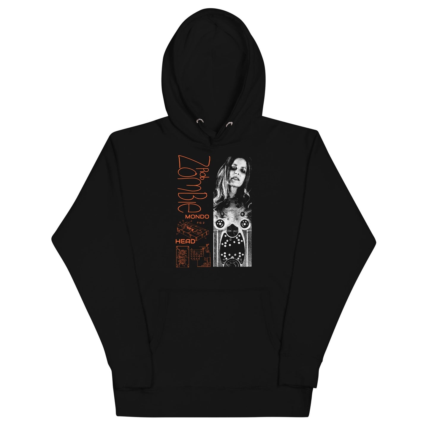 Rob Zombie Mondo Head Mens Officially Licensed Hoodie Black