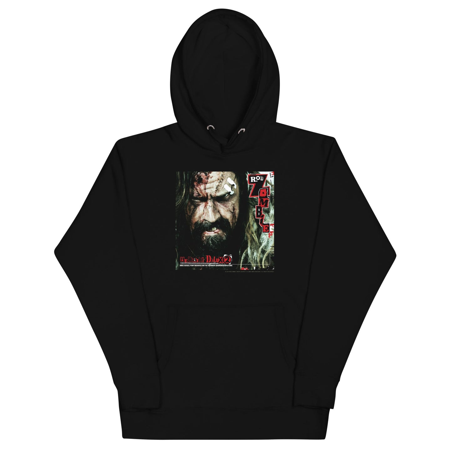 Rob Zombie Ransom Note Mens Officially Licensed Hoodie Black