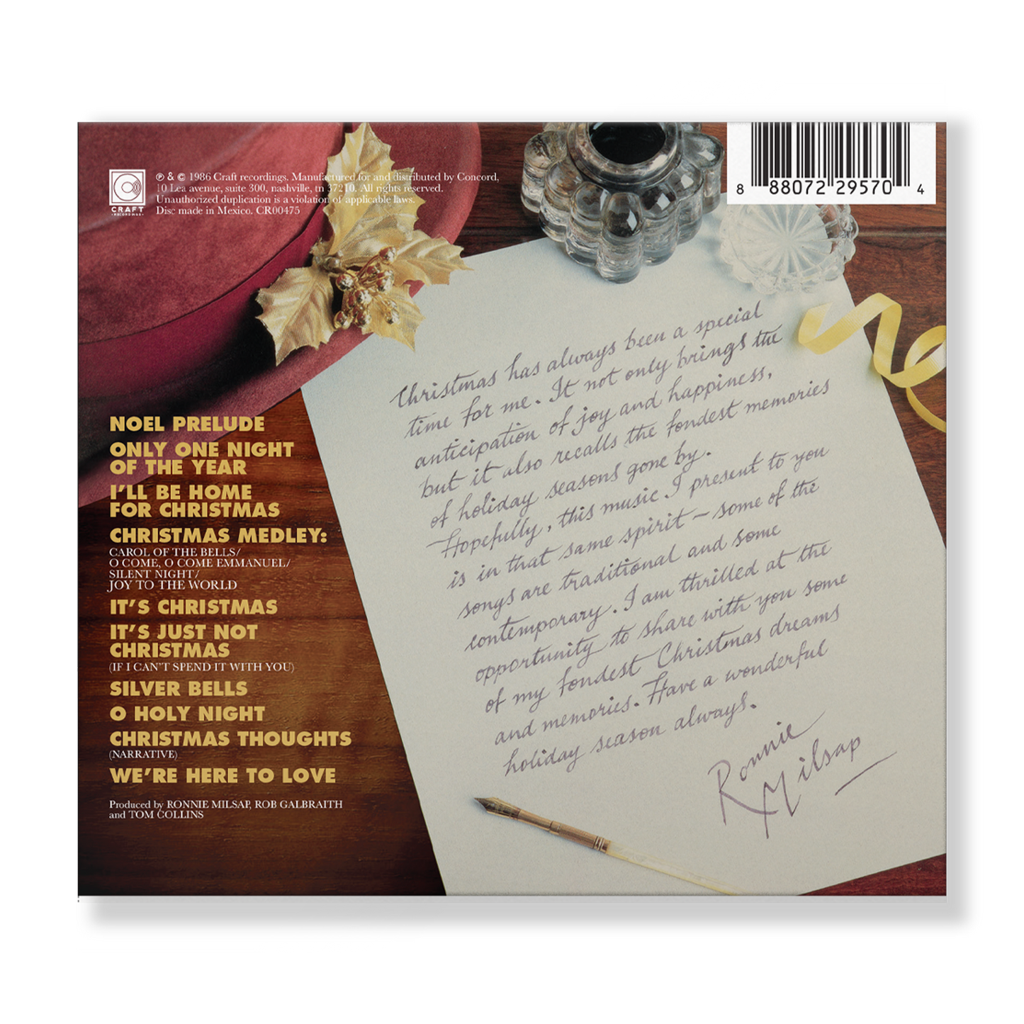 Christmas with Ronnie Milsap Music CD