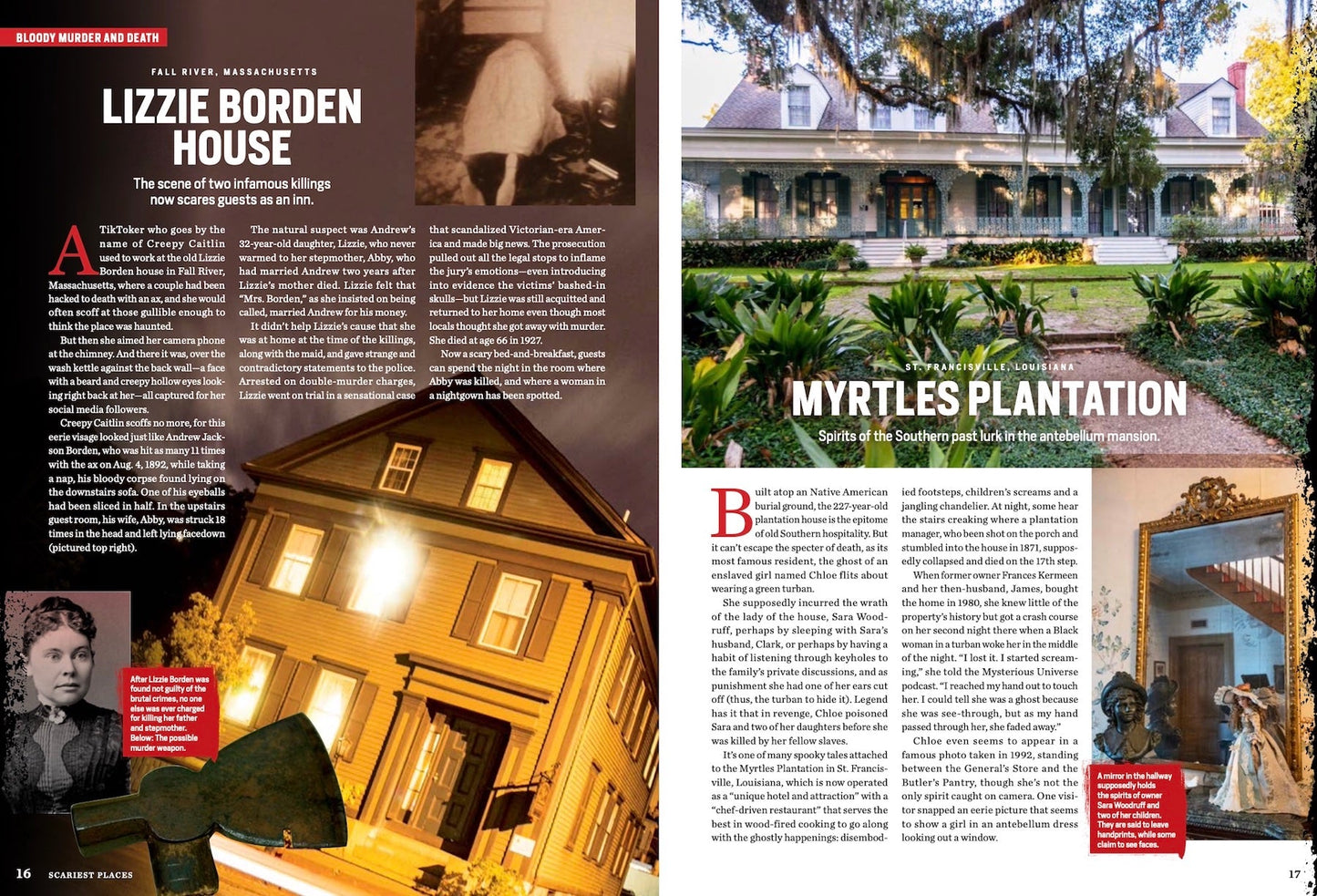 America's Scariest Places - Over 50 Terrifying Sites From Every State: From The Morris - Jumel Mansion to the Lizzie Borden House and Beyond!
