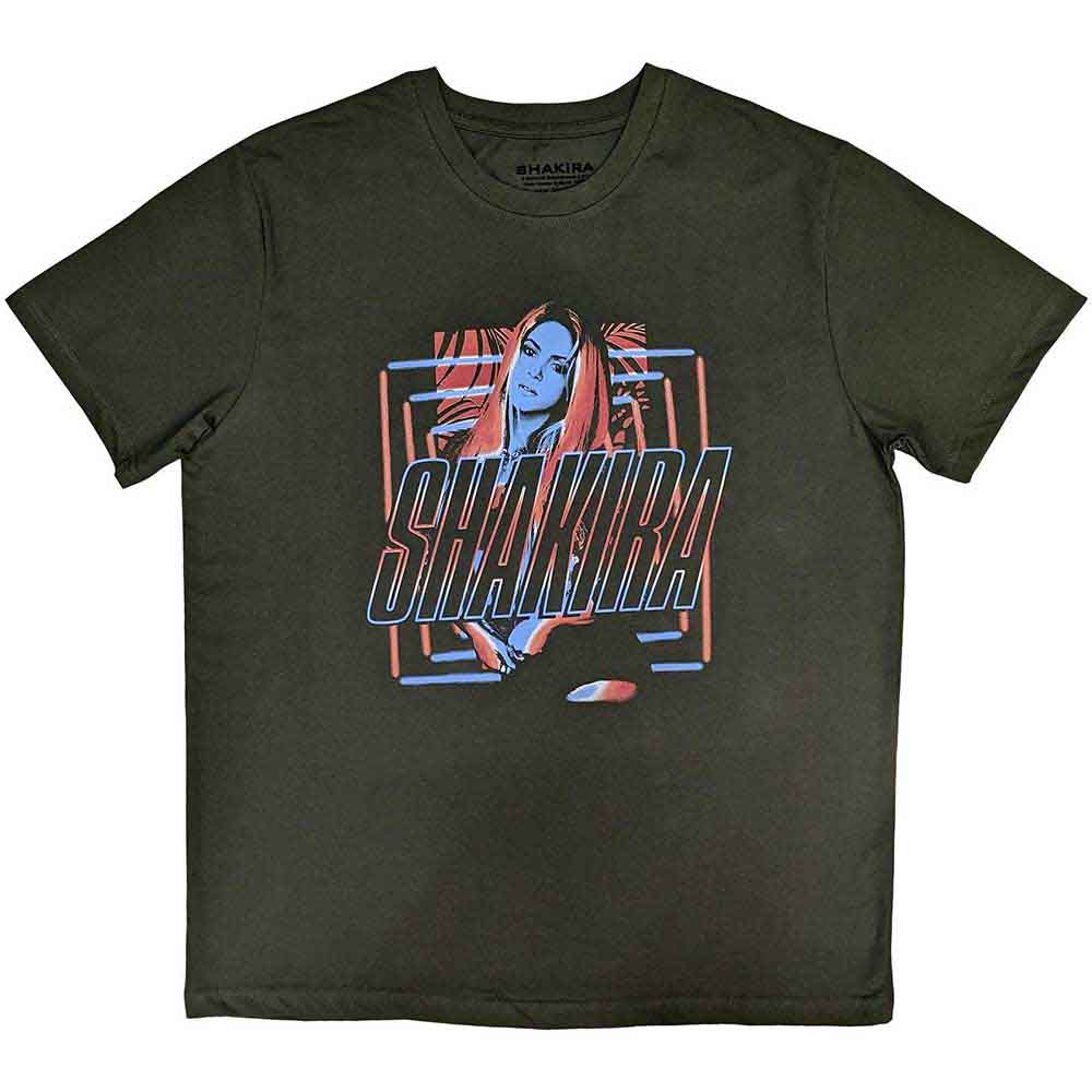 Shakira Squares and Logo Mens T Shirt Officially Licensed