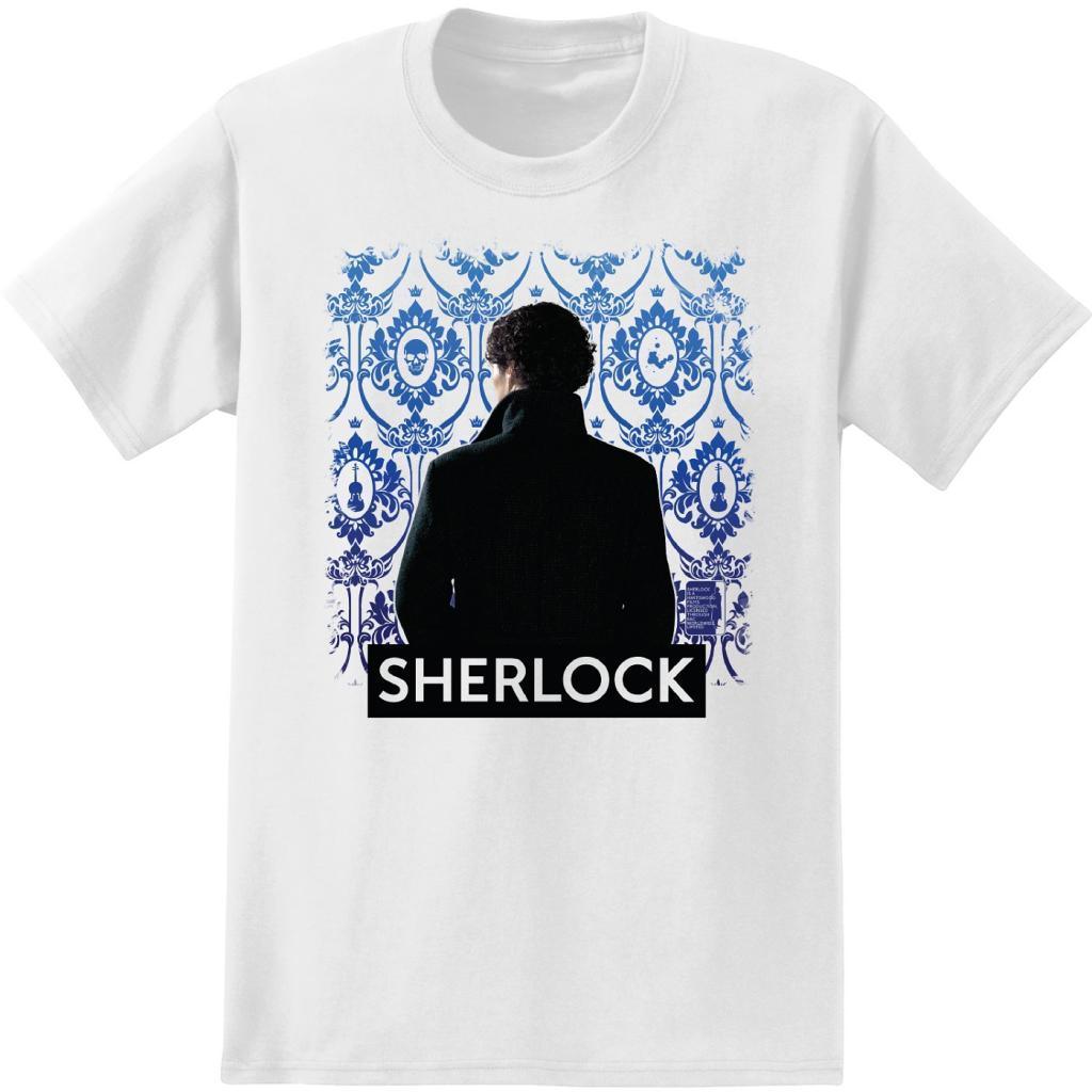 Sherlock Holmes Wallpaper Background T-Shirt