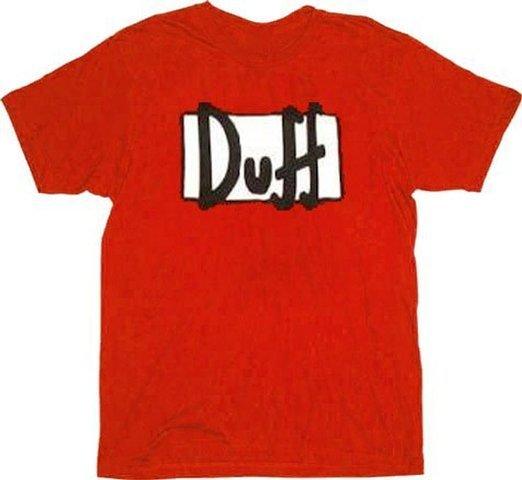Simpsons Duff Beer Mens T Shirt Red