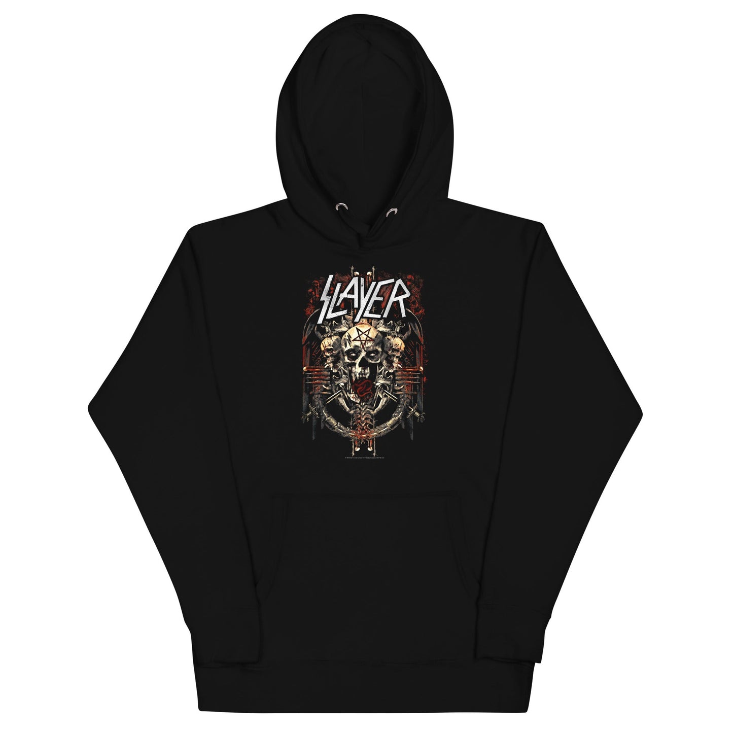 Slayer Triple Skull Mens Officially Licensed Hoodie Black