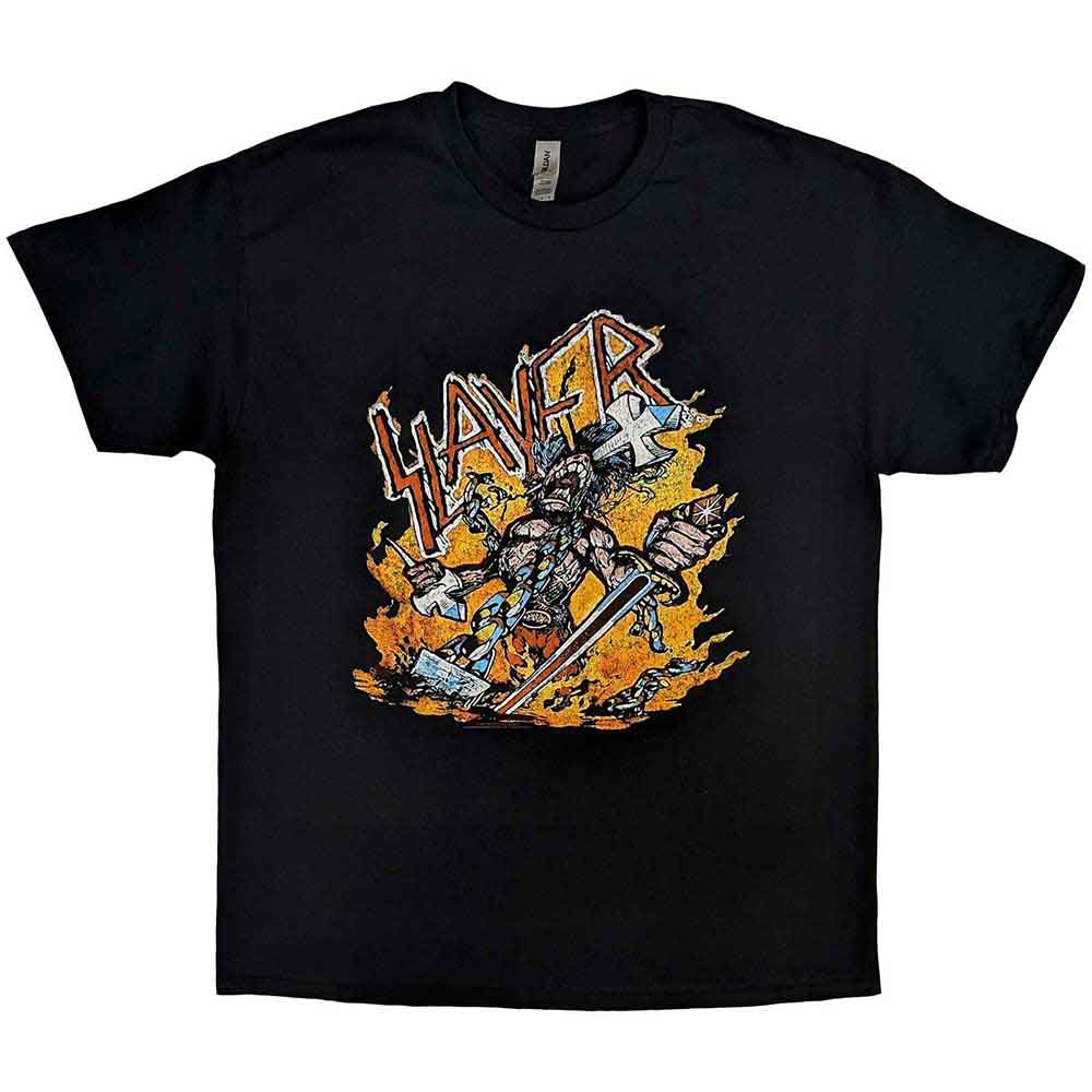 SLAYER Cartoon Flames Mens T Shirt Officially Licensed