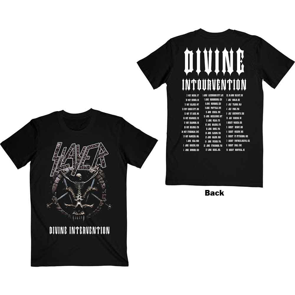 SLAYER Divine Intervention 2014 Dates Mens T Shirt Officially Licensed