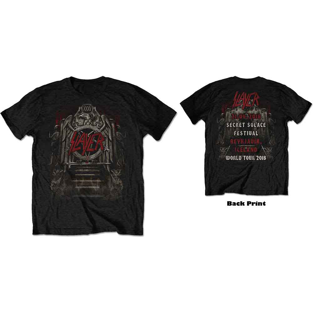 SLAYER Eagle Grave 21/06/18 Iceland Event Mens T Shirt Officially Licensed