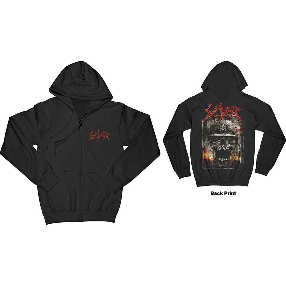 SLAYER Etched Skull Hoodie Sweatshirt Officially Licensed