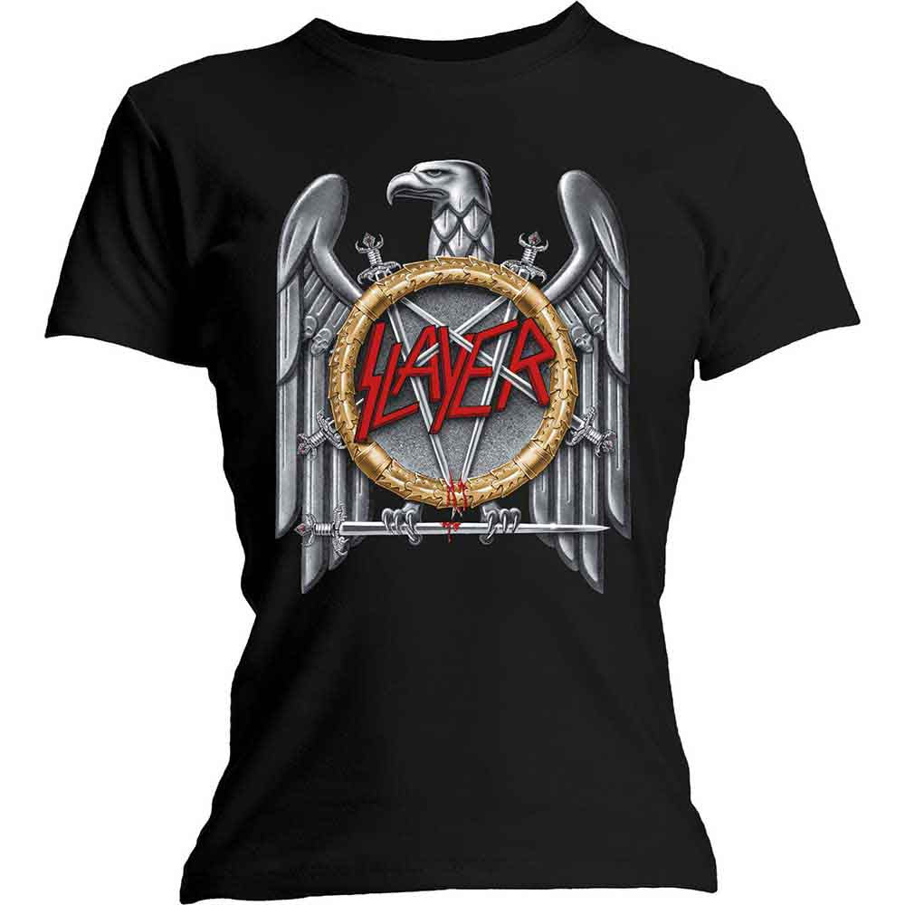 SLAYER Silver Eagle Womens T Shirt Officially Licensed