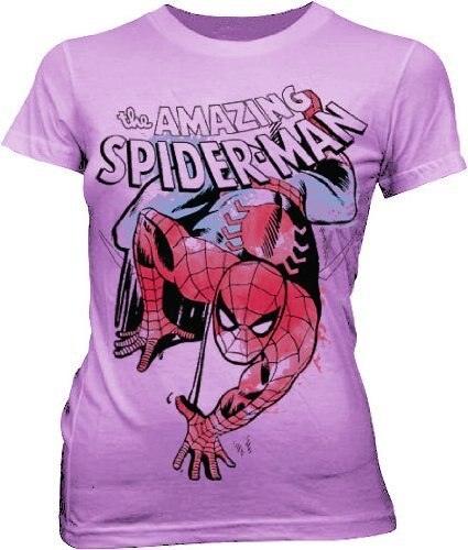 Spider-Man Climb Juniors Lilac T-shirt