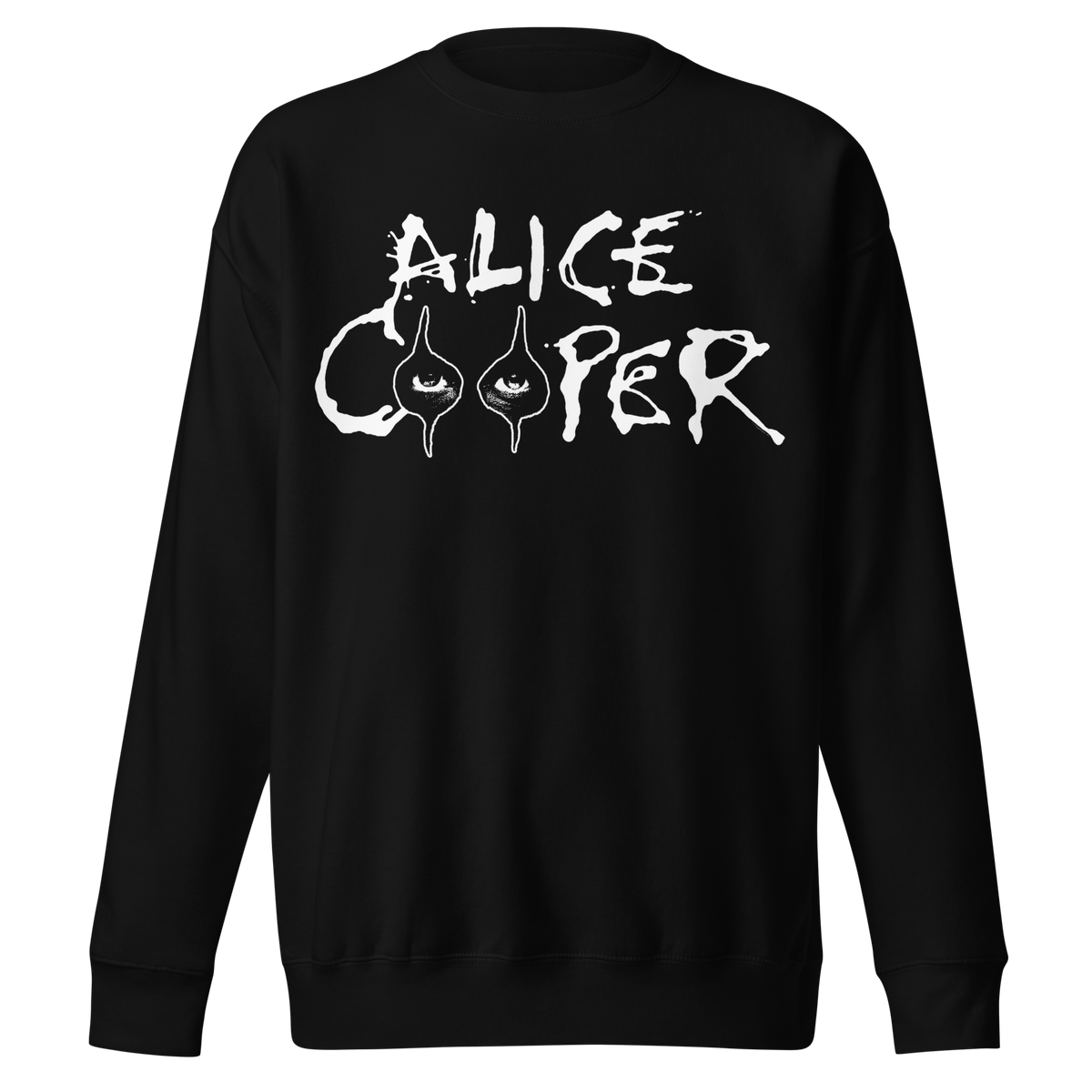 Stakes Alice Cooper Big Eyes Jumbo Print Crewneck Sweatshirt Officially Licensed