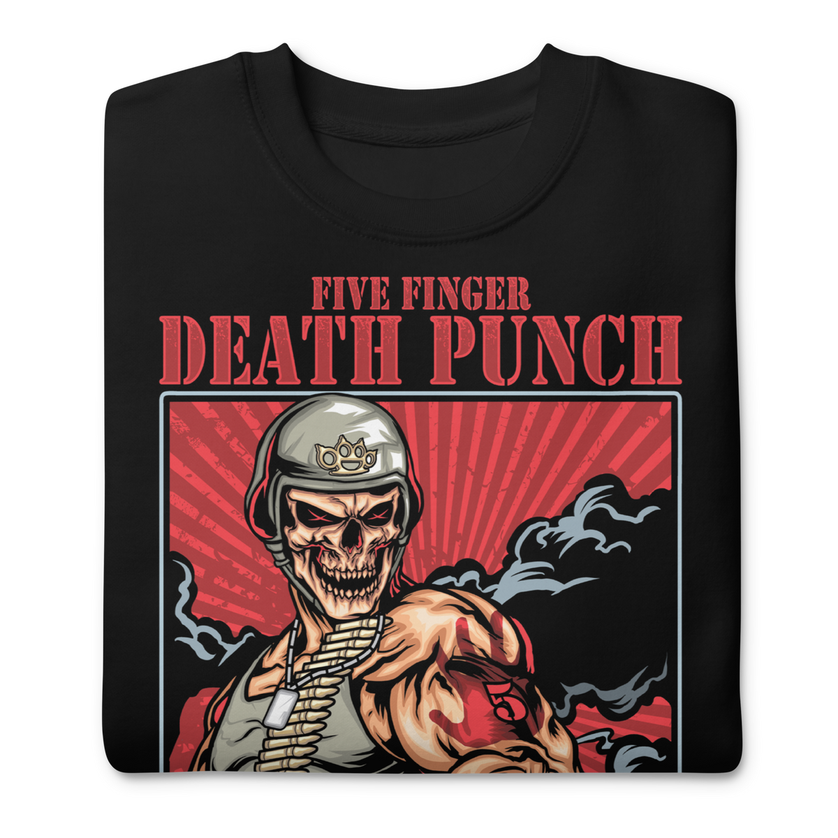 Stakes Five Finger Death Punch Gatling Crewneck Sweatshirt Officially Licensed