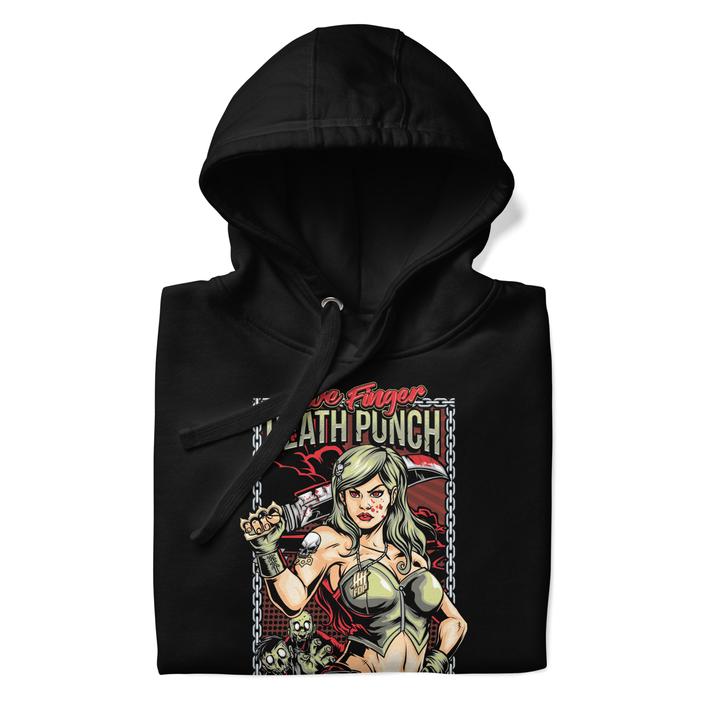 Stakes Five Finger Death Punch Machete Hoodie Sweatshirt Officially Licensed