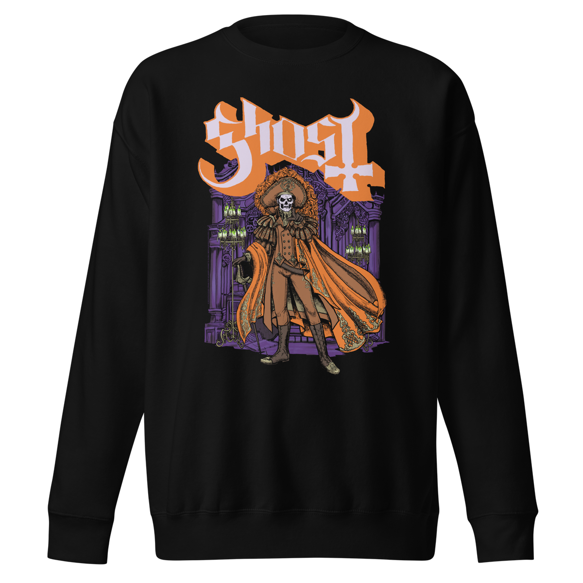 Stakes Ghost Orange Cape Jumbo Print Crewneck Sweatshirt Officially Licensed